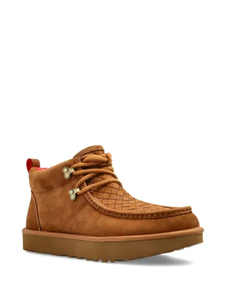 Šněrovací krajkové kotníkové boty Ugg hnědé