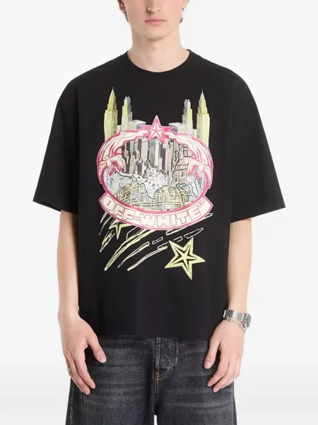 Tricou Off-white cu imagine alb