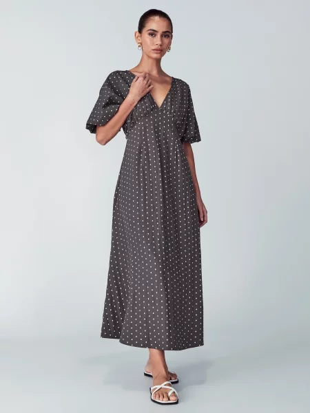 St MRLO Rochie Palm maro alb