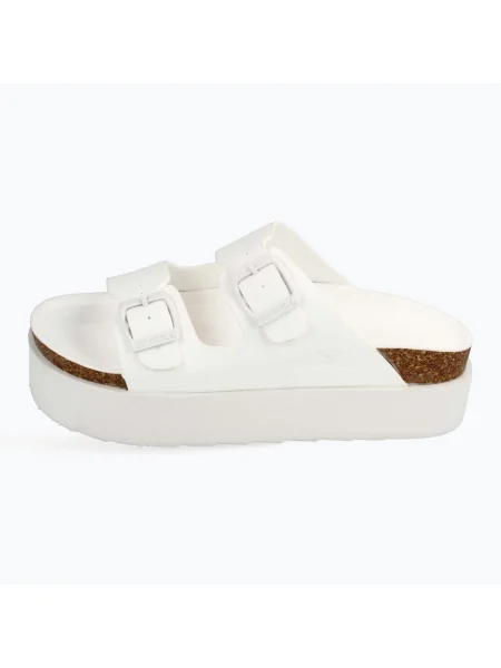 Papuci pentru femei O'Neill Sandy Platform Slider Low off white alb