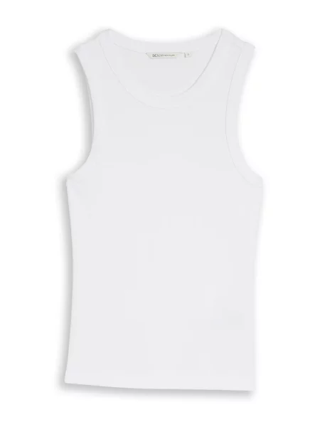 TOM TAILOR DENIM Top gri deschis alb