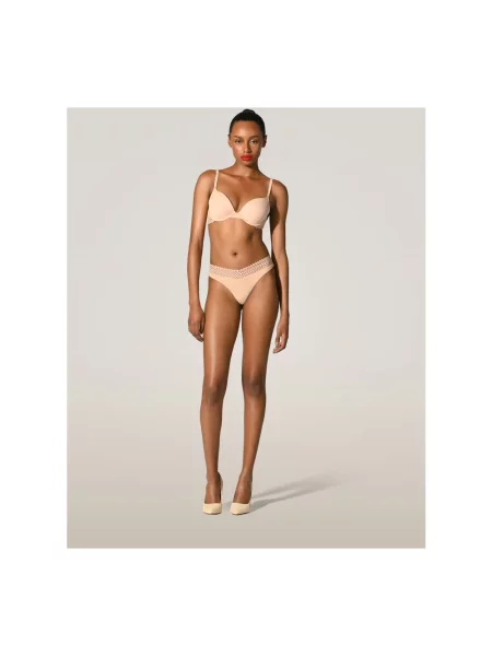 Majtki Wolford z siateczką z siateczki różowe
