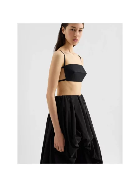 Top Jil Sander wełniany czarny