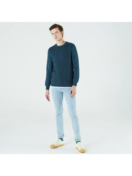 Свитер Lacoste с круглым вырезом синий