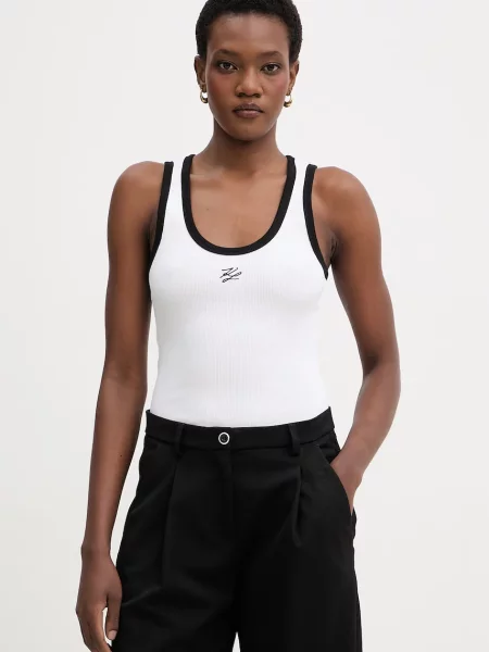 Karl Lagerfeld top pentru femei din cu alb