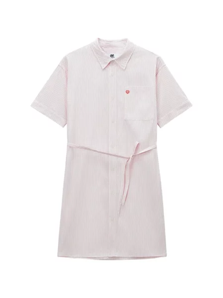 Sukienka midi :chocoolate w paski garniturowa różowa