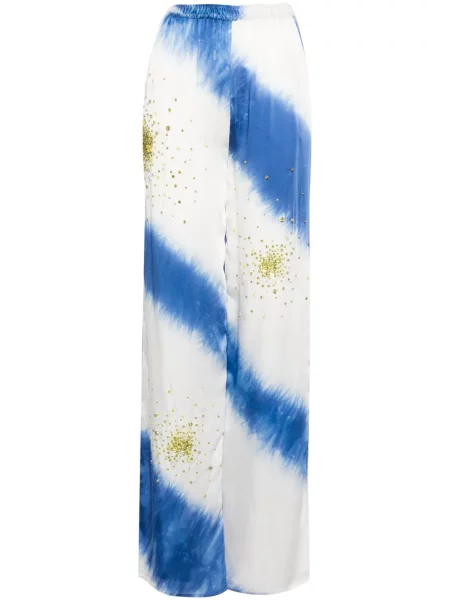 Spodnie Des Phemmes z kryształkami białe