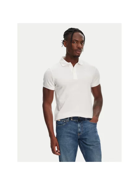 Robe di Kappa Polo William Slim Fit λευκό