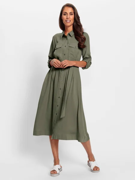 Heine Rochie tip bluză oliv