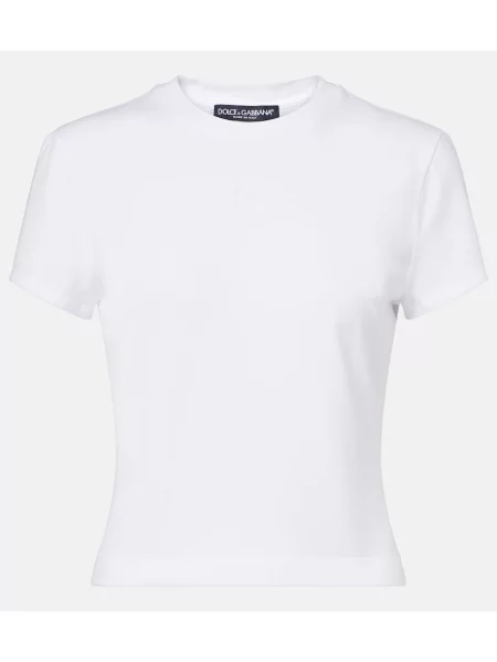 Tricou Dolce&gabbana din jerseu alb