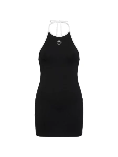 Rochie Marine Serre din jerseu de costum cu autograf negru