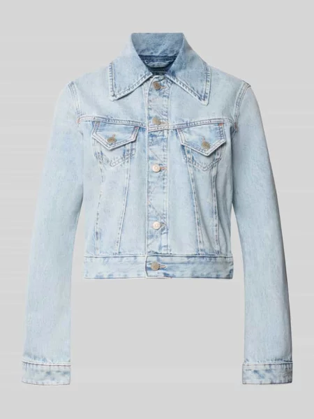 Kurtka jeansowa o kroju regular fit z czystej bawełny model C_TRUCKER JKT' Boss Orange niebieska