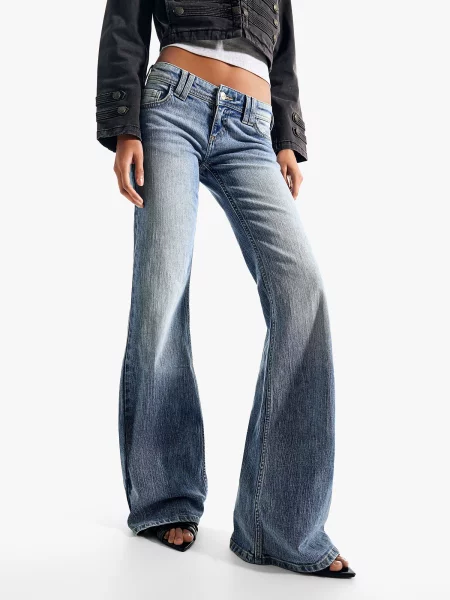 Bershka Jeans denim albastru