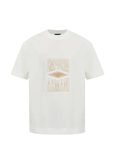 Tricou Emporio Armani cu autograf alb