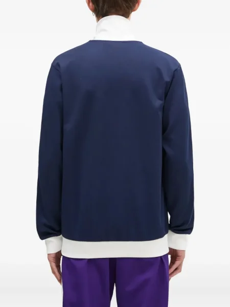 Tricou Adidas cu dungi cu broderie albastru
