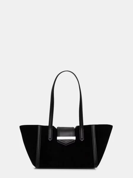 Karl Lagerfeld geantă shopper pentru femei din piele întoarsă K/NOVA negru