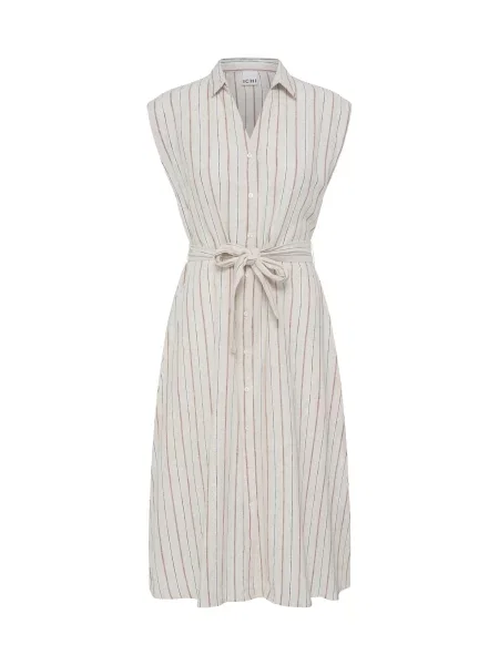 ICHI Rochie tip bluză IHLINNO maro deschis / petrol verde