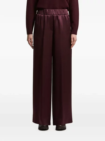 Pantaloni Peserico din satin roșu