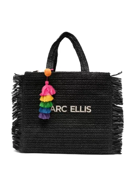 Geantă shopper Marc Ellis cu broderie negru