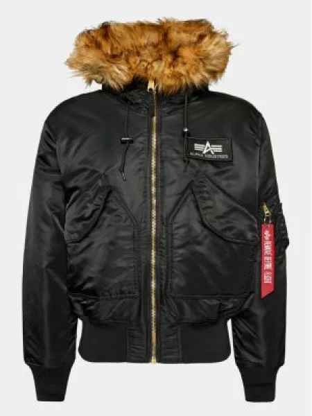 Alpha Industries Пухено яке Relaxed Fit черен