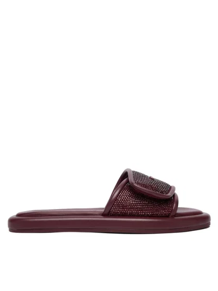 Klapki MICHAEL Michael Kors bordowe