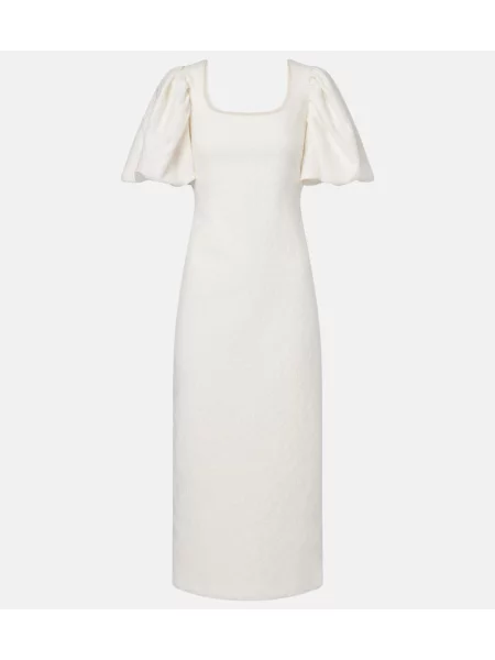 Rochie de cocktail Max Mara cu model floral eleganta alb