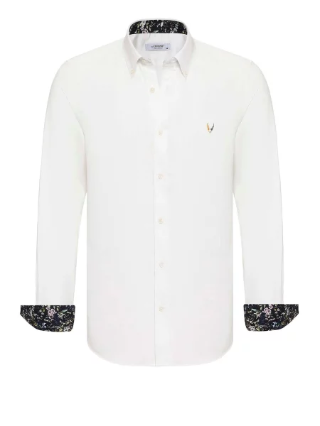 By Diess Collection Košulja ecru/prljavo / zlatno žuta / tamo siva / crna bijela