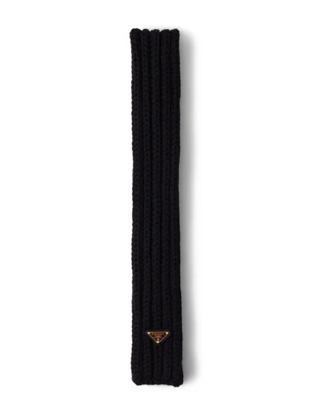 Fular Prada tricotate negru