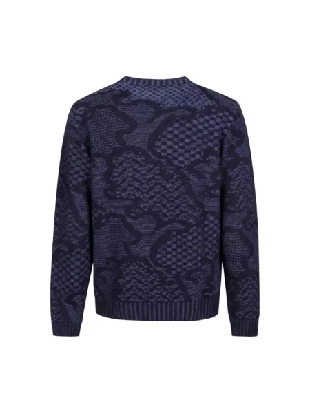 Sweter Etro z nadrukiem niebieski