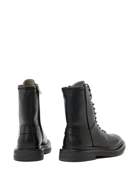 Боти Allsaints с връзки с дантела черно