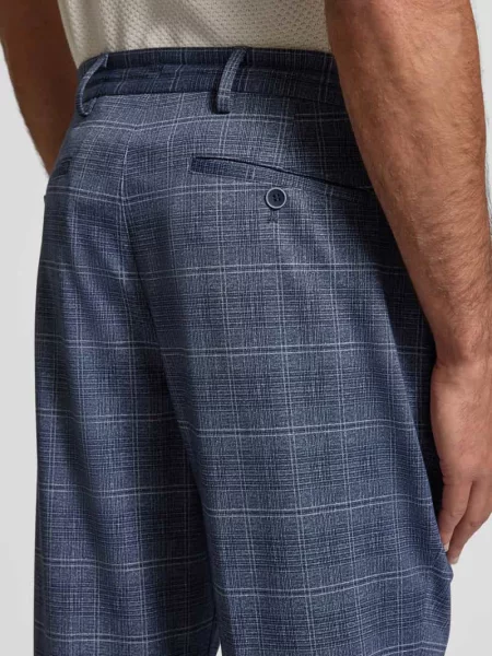 Spodnie do garnituru o kroju slim fit ze szlufkami na S.oliver Black Label granatowe