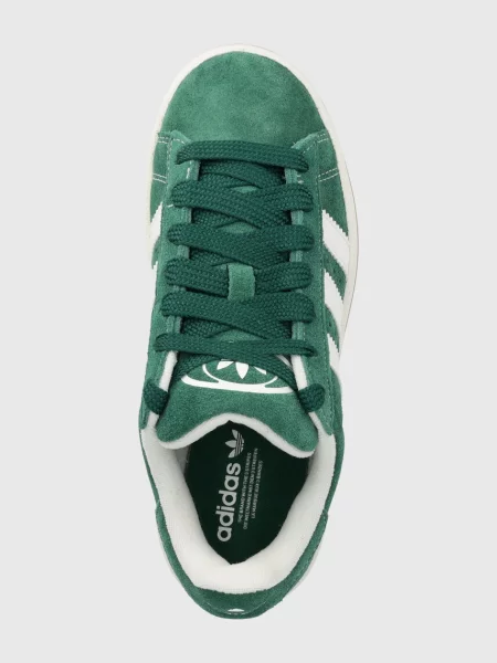Замшеві кросівки adidas Originals Campus J зелений