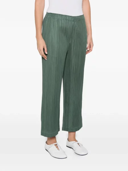 Pantaloni Pleats Please Issey Miyake verde