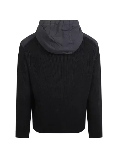 Geacă Stone Island cu glugă cu strasuri negru