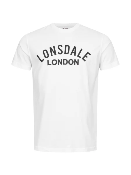 LONSDALE Tricou Brafield negru alb