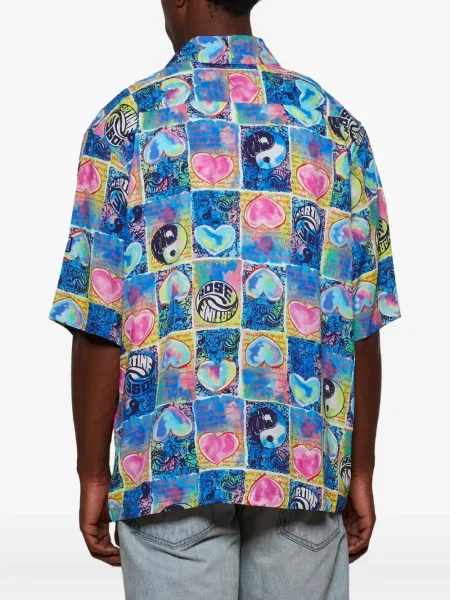 Риза Martine Rose със сърца синьо