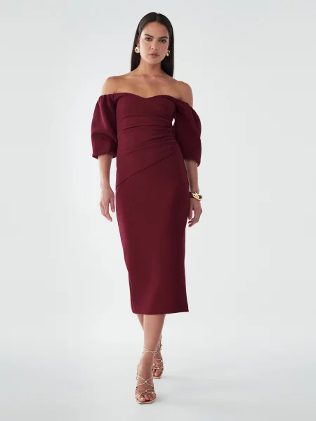 BWLDR Rochie de cocktail Jessamy burgundy roșu