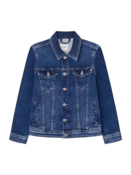 Geacă de blugi copii Pepe Jeans albastru