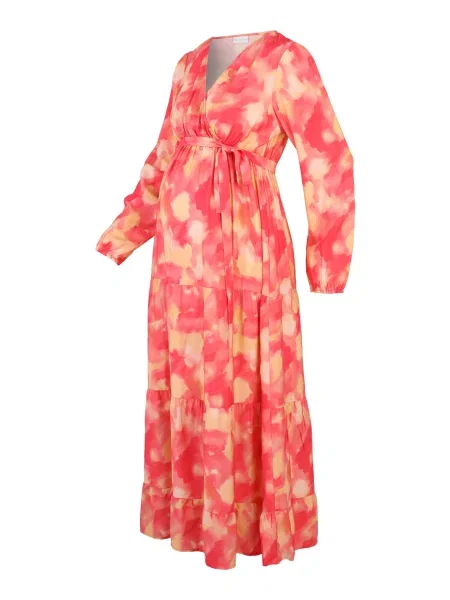 MAMALICIOUS Obleka MLSANDRA TESS rumena rdeča