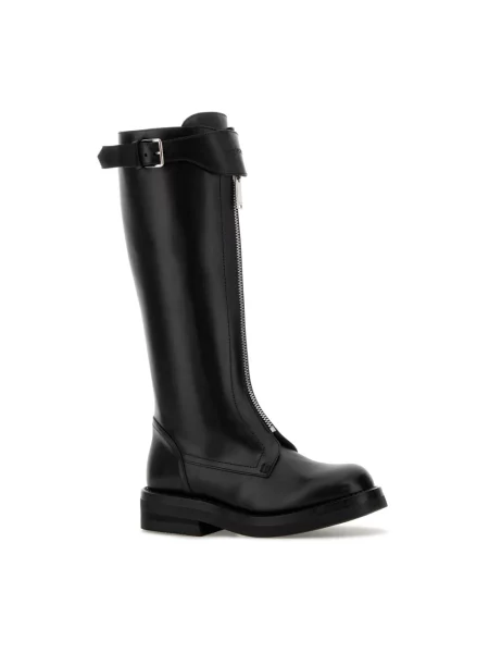 Kozaki Alexander Mcqueen skórzane czarne