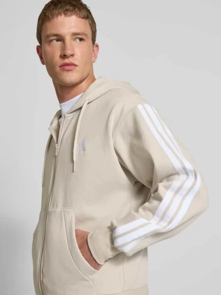 Bluza rozpinana z kapturem i kieszenią kangurką Adidas Sportswear