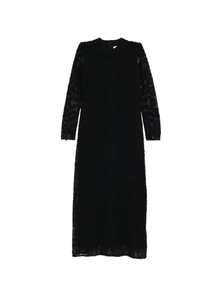 Rochie maxi Farm Rio cu broderie cu model floral negru