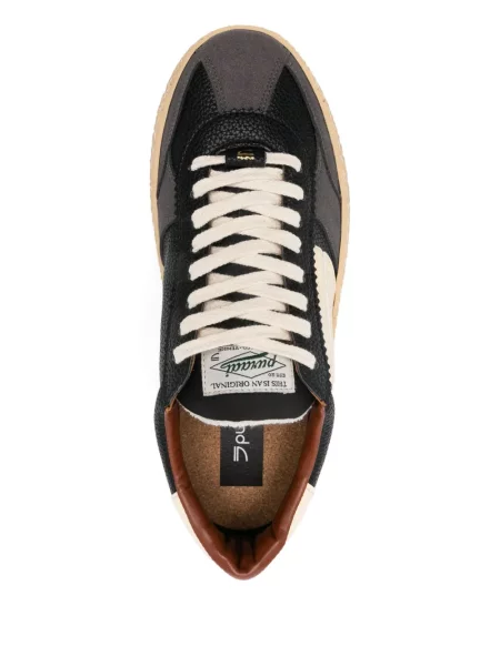 Sneakerși Puraai cu șireturi din dantelă negru