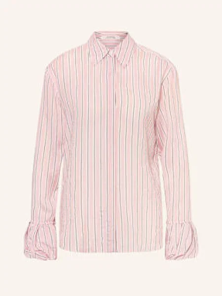 Dorothee Schumacher Košilová Halenka Striped Ease růžová/ tmavě hnědá/ světle hnědá růžová