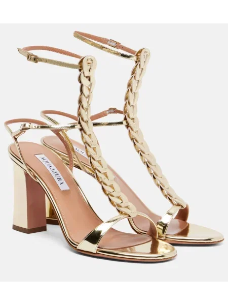 Usnjene sandali Aquazzura zlata
