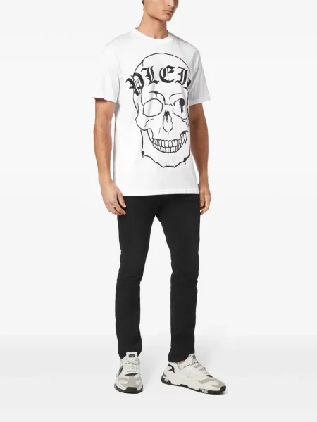 Raštuotas marškinėliai Philipp Plein balta