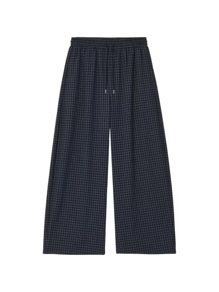 Pantaloni B+ab în carouri cu cordon albastru