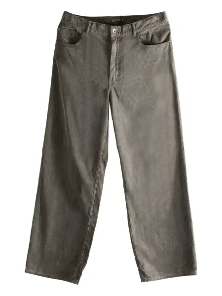Pantaloni Auralee de catifea cord gri