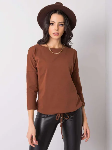 Bluză Fashionhunters maro