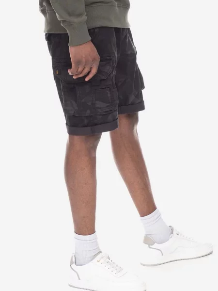 Alpha Industries pantaloni scurți din Alpha Industries Crew Short Camo negru